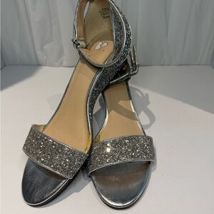 Nordstrom BP Silver Glitter Sandals